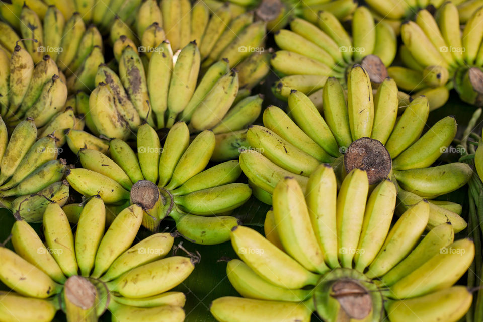 Banana bunch at the local market