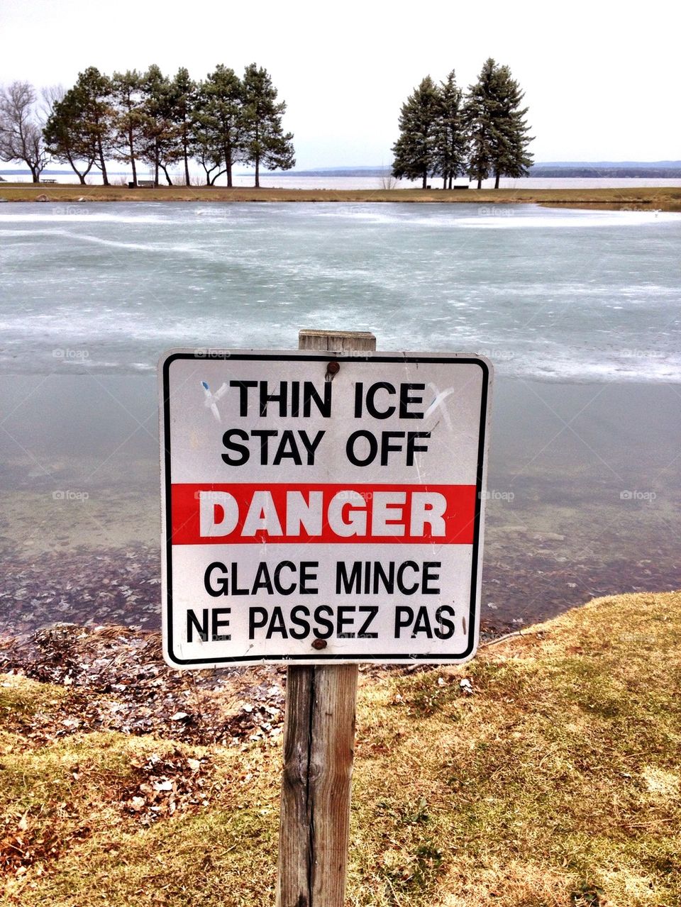 Ice Warning Sign