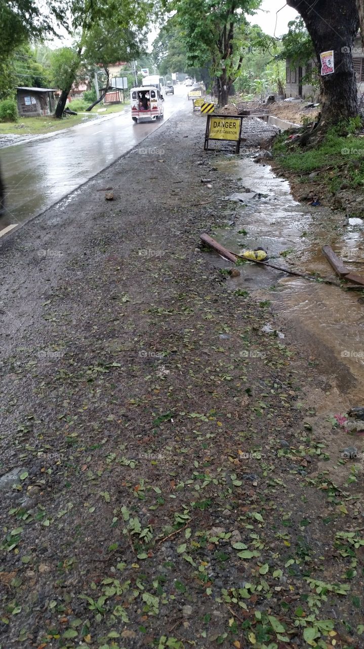 rain in highway