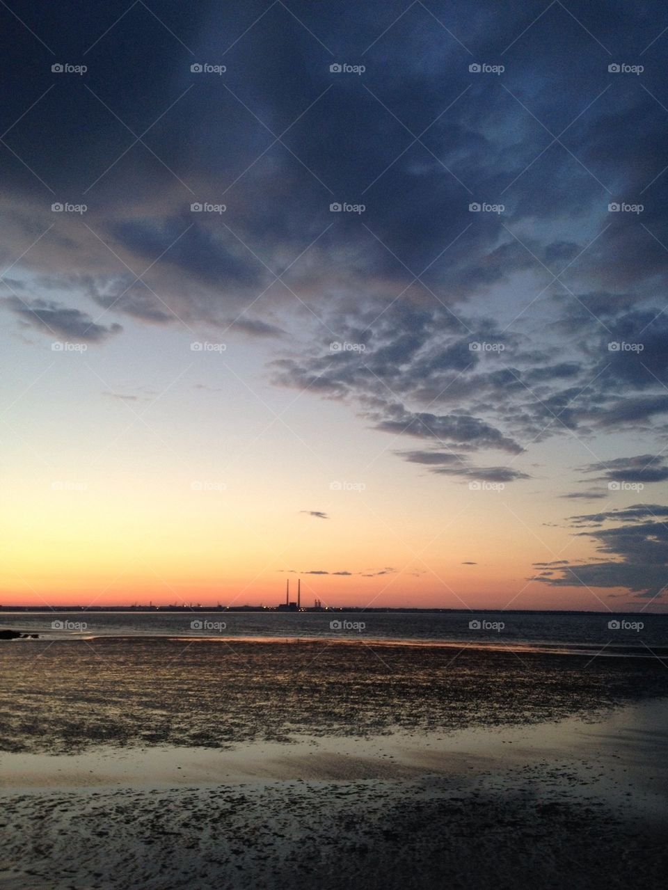 Dublin bay at sunset