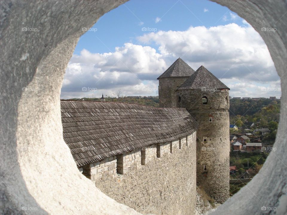 Fortress with clouds