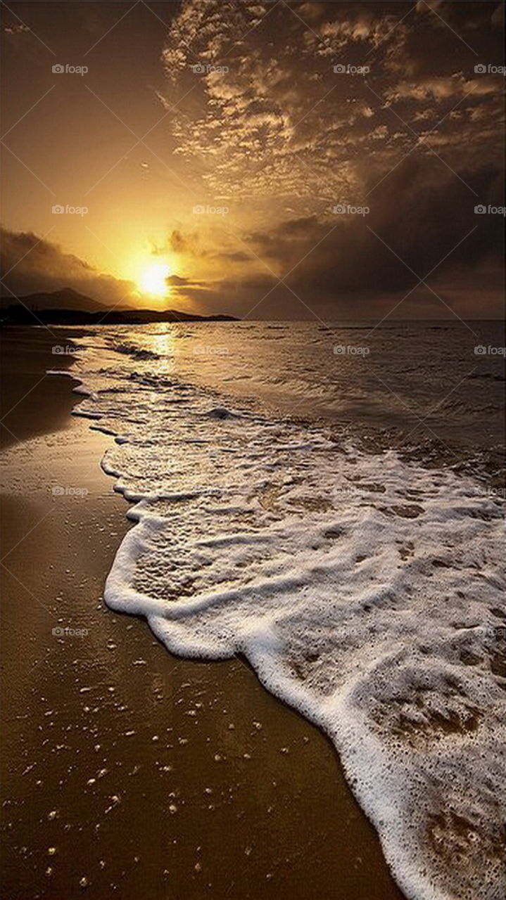 Sunset, Beach, Water, Dawn, Sun