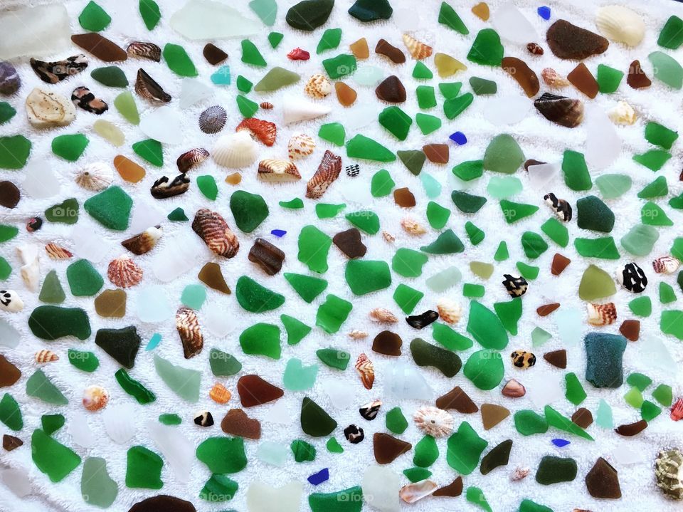 Sea Glass And Shells Found In The Caribbean 