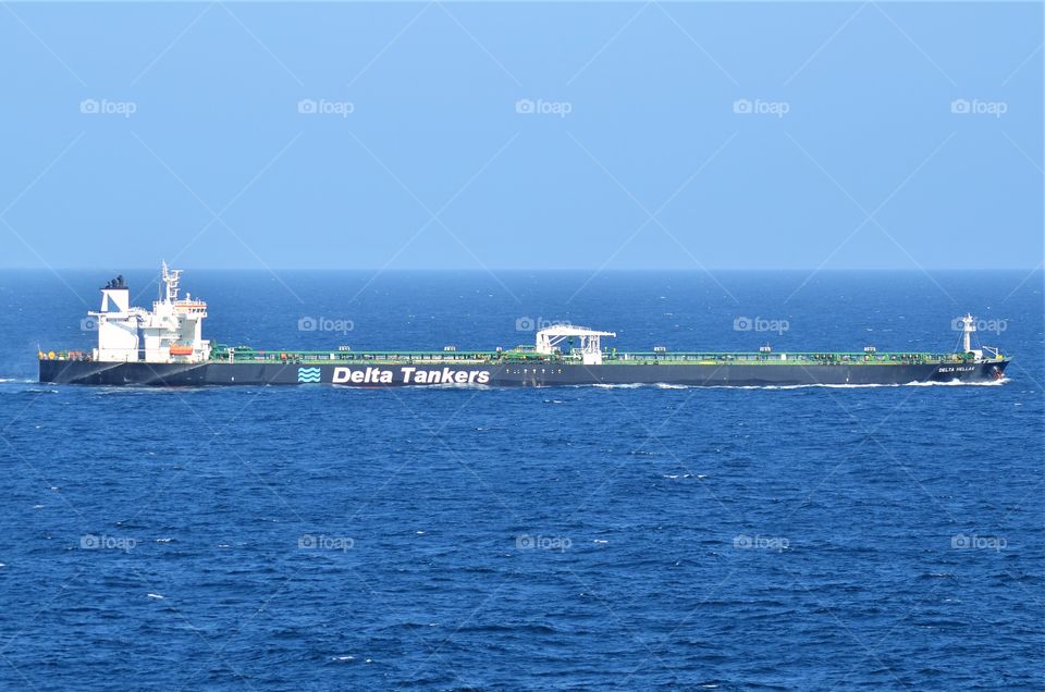 Tanker vessel at sea