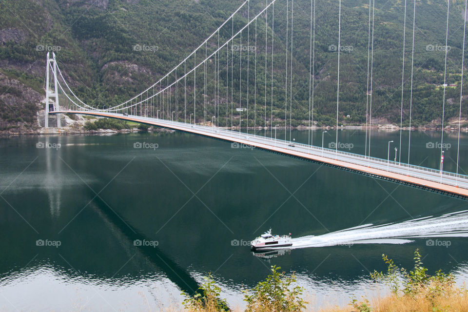 Hardangerbrua suspension bridge 