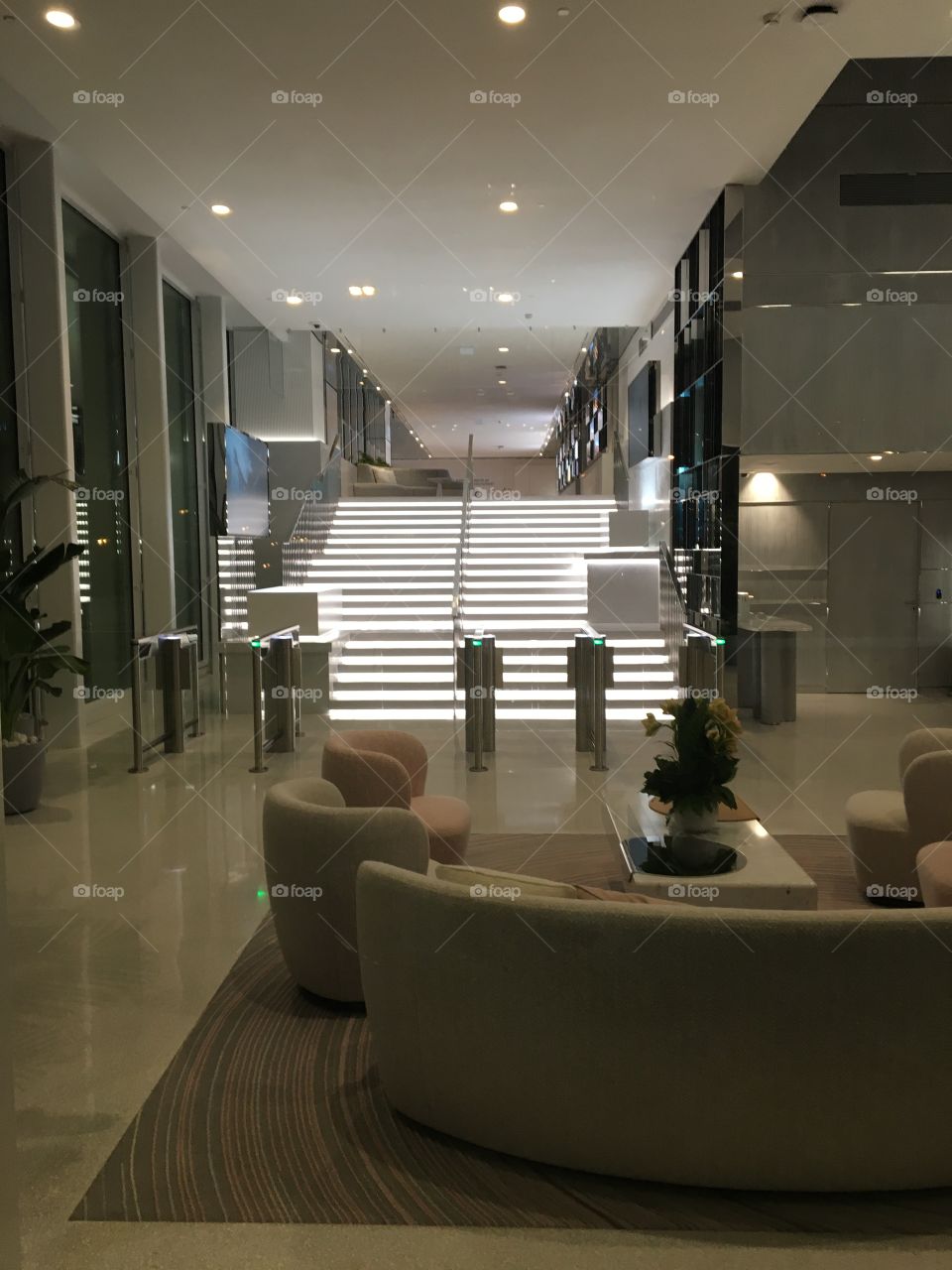 Lights in business hall