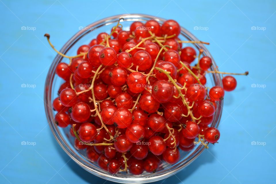 Red berries in bowl