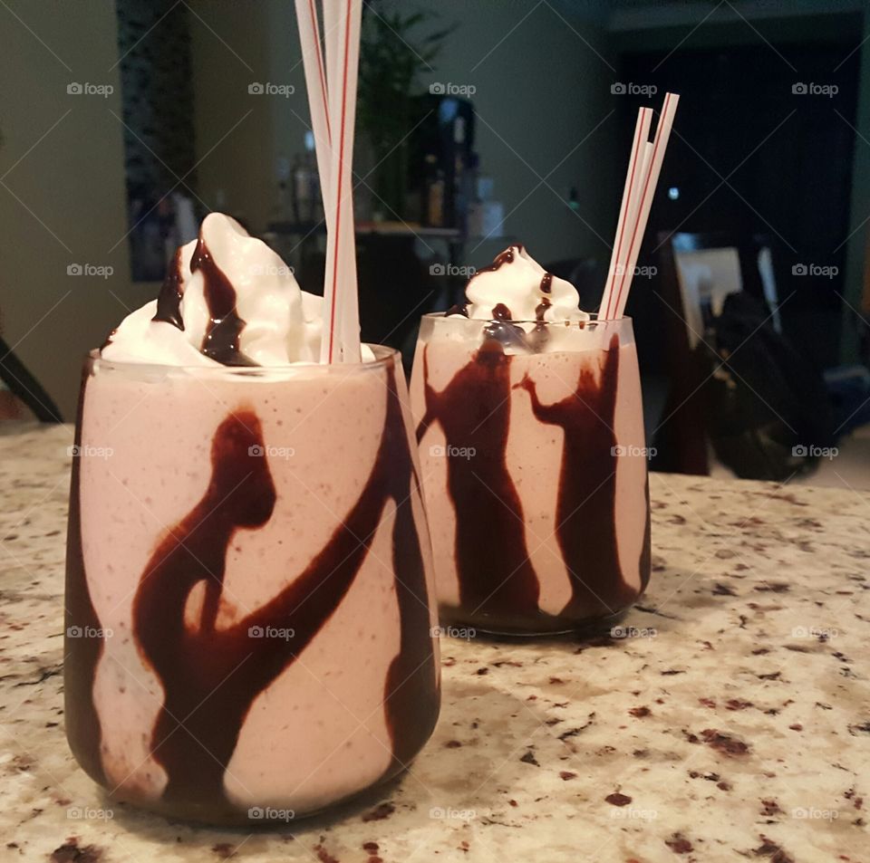 Strawberry Mud Slides, Yum!