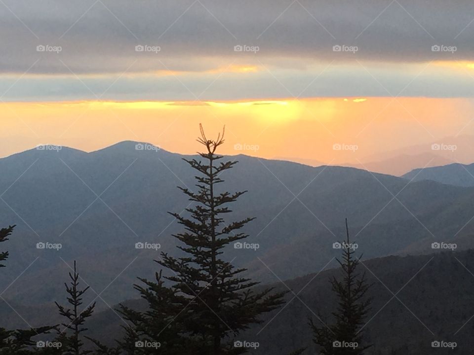 Sunset Smoky Mountains 