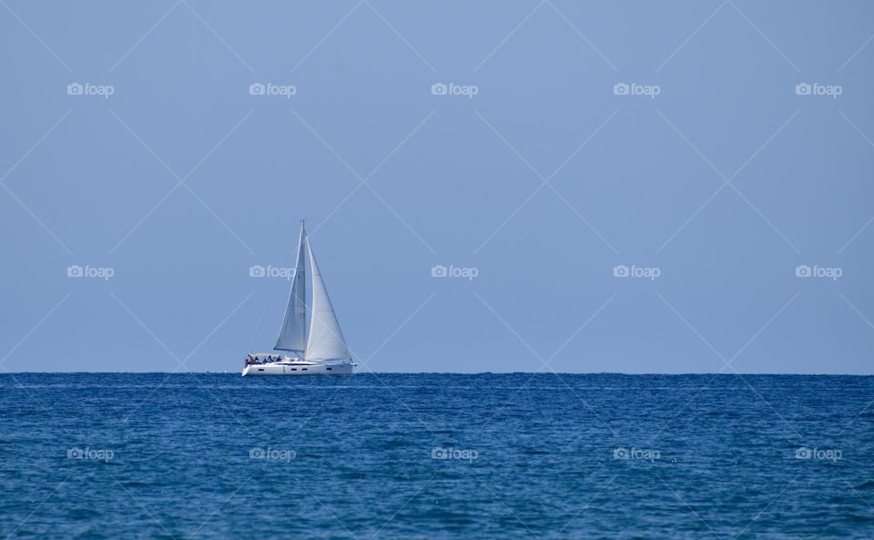 Boat sailing on a calm sea