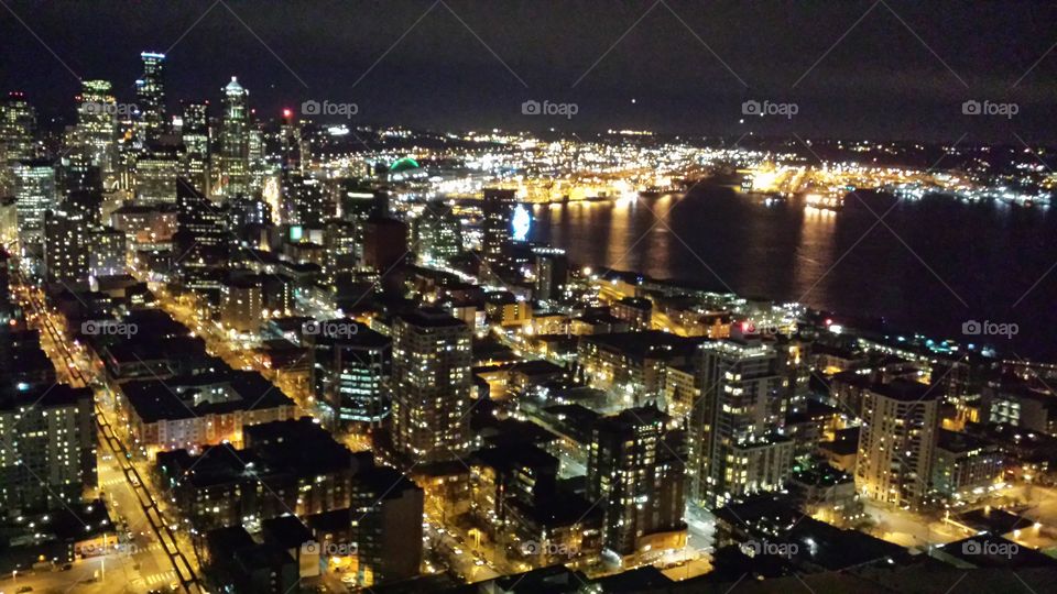 space needle view. dinner