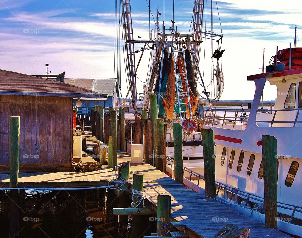 Shrimp boats at the sock