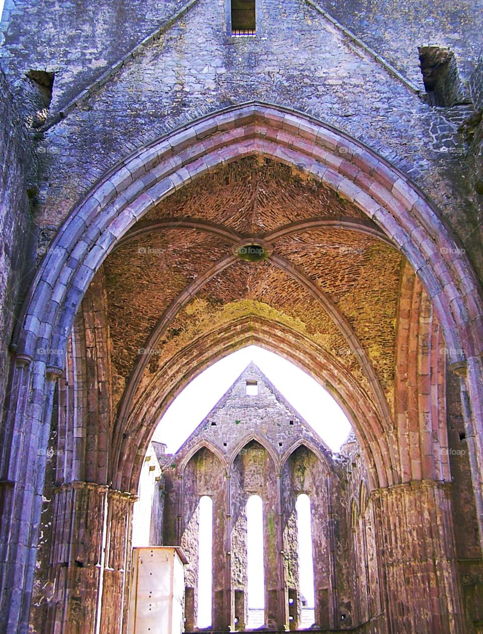 Rock of Cashel, Ireland, interior, arch, gabled roof