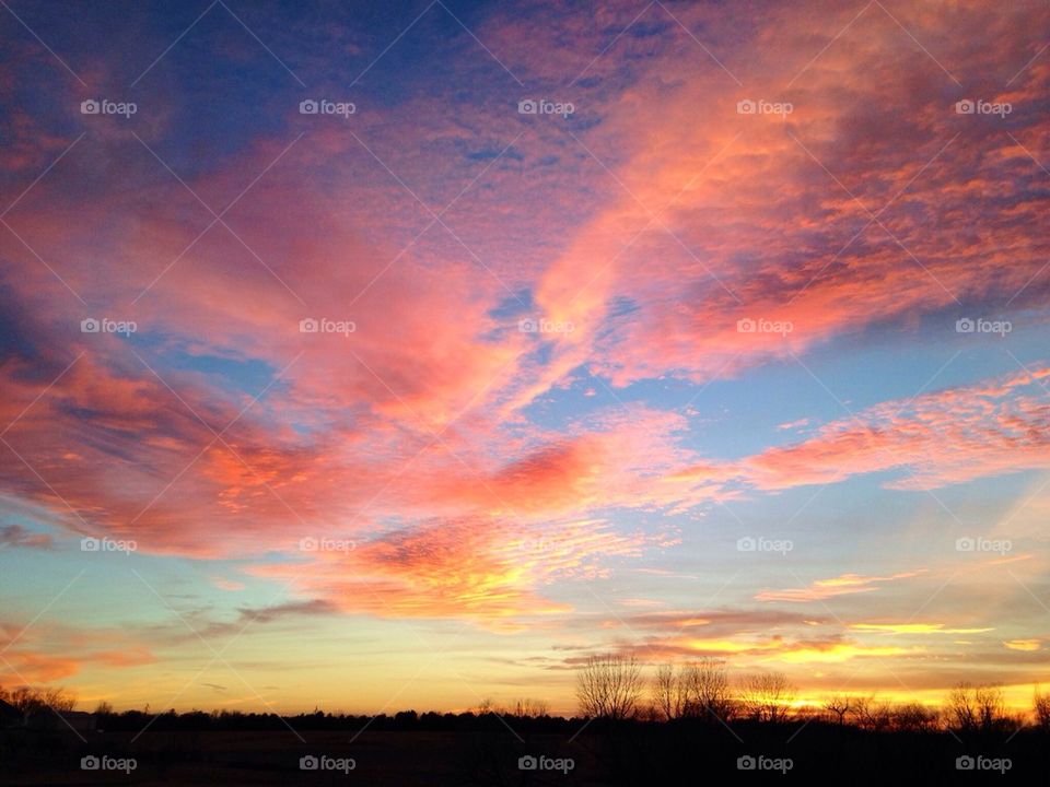 Scenic view of sunset