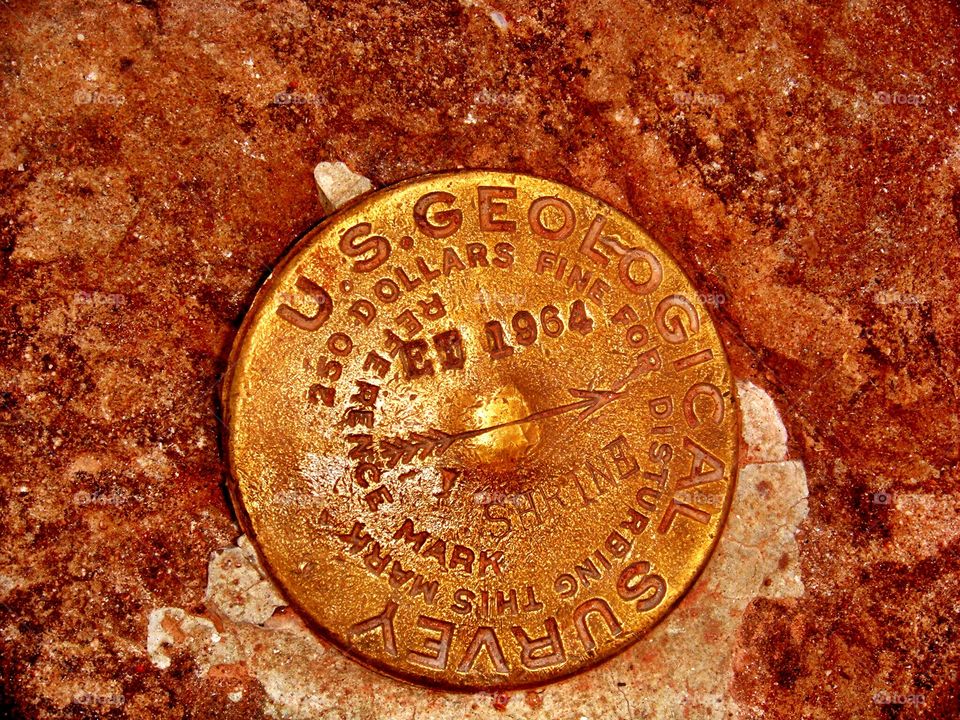 U.S. Geological elevation marker