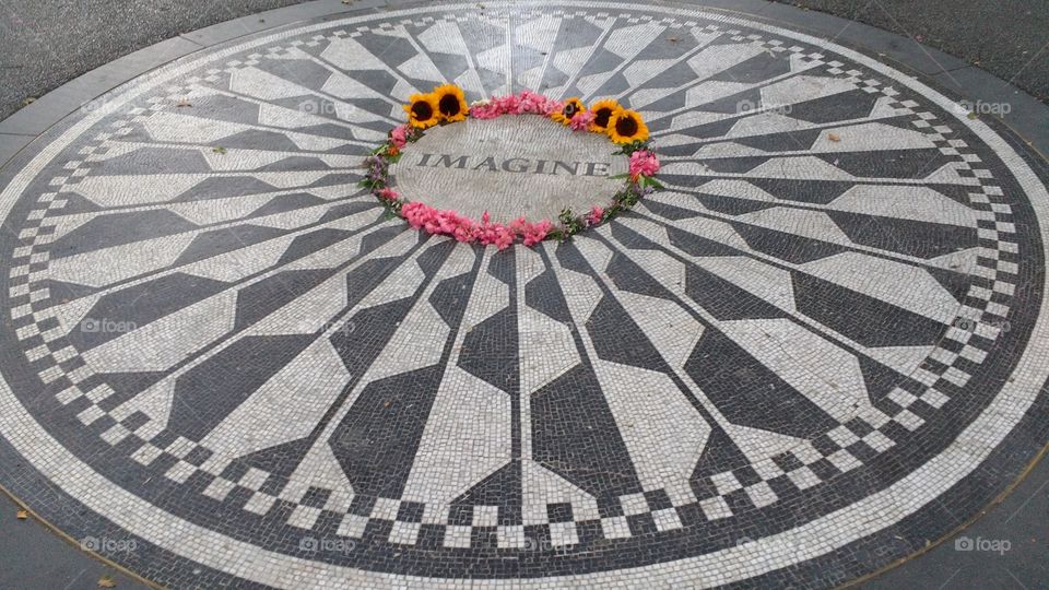 Imagine in Strawberry Fields in Central Park NYC