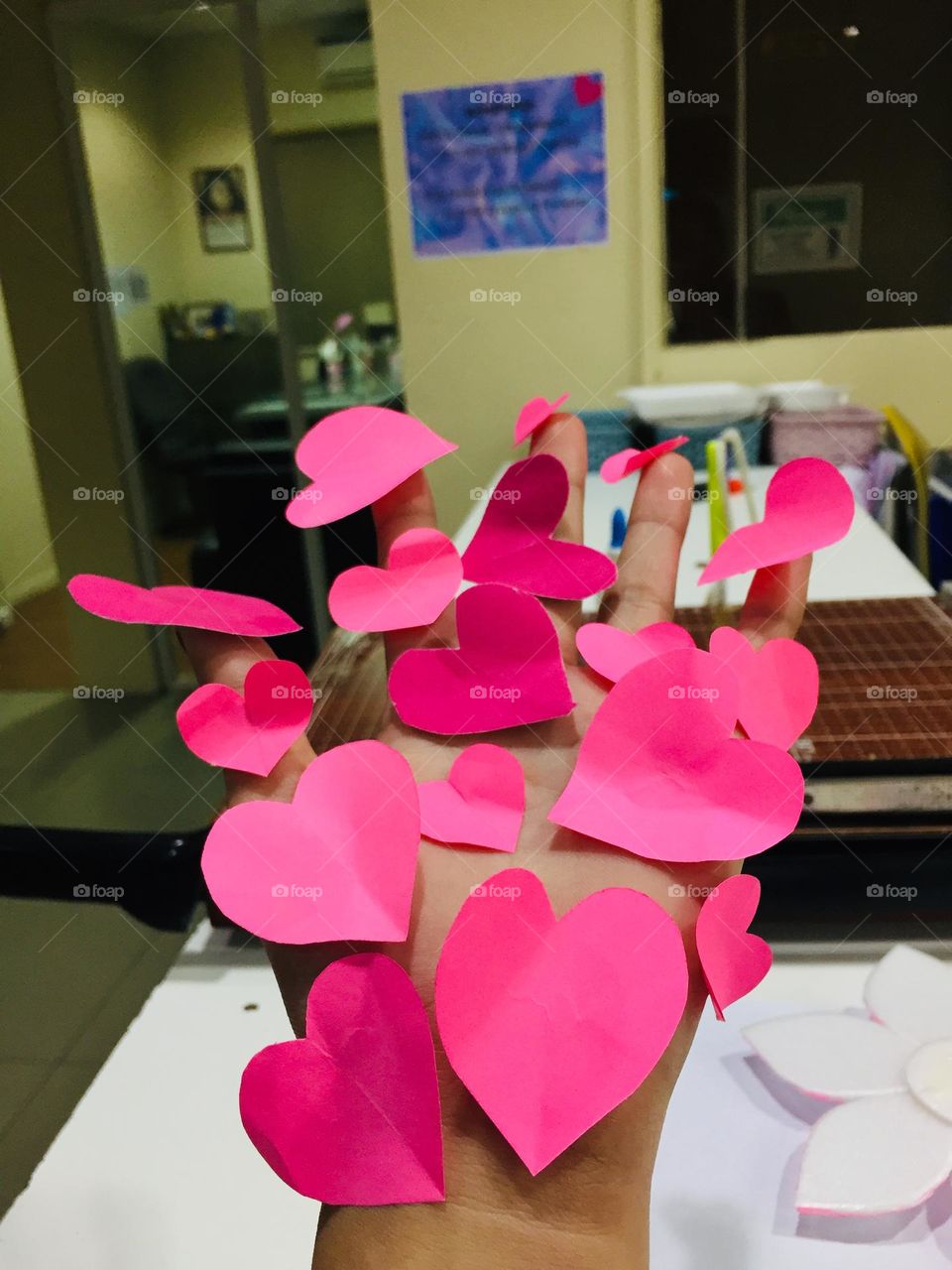 Putting hearts in my palm