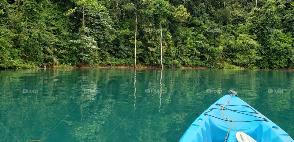 Beautiful lake kayaking