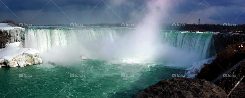 Horseshoe falls on the Canadian side of Niagara