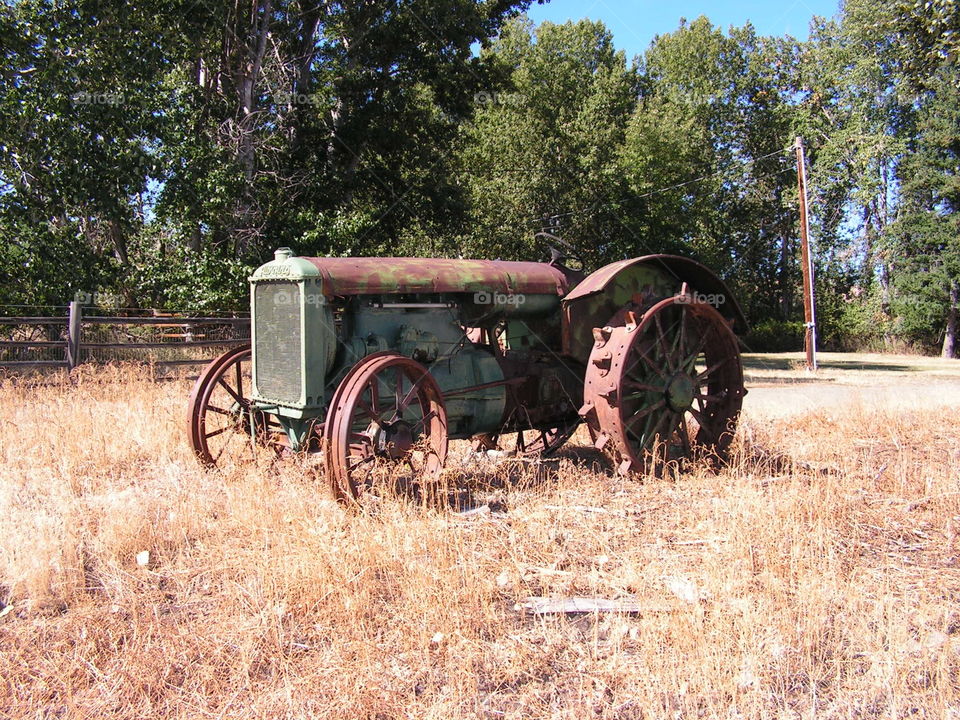 Old rusty tractor