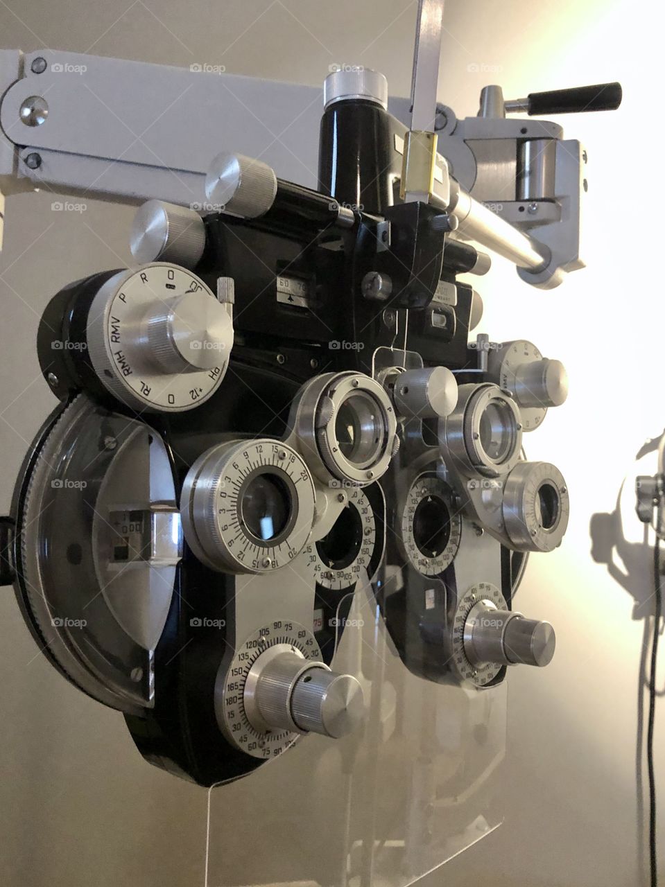 Medical equipment used for ophthalmology exam