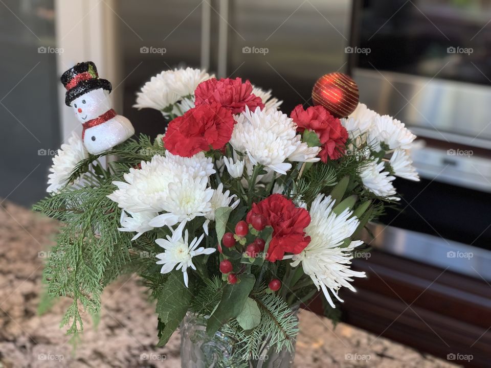 Festive flowers from my hubby 