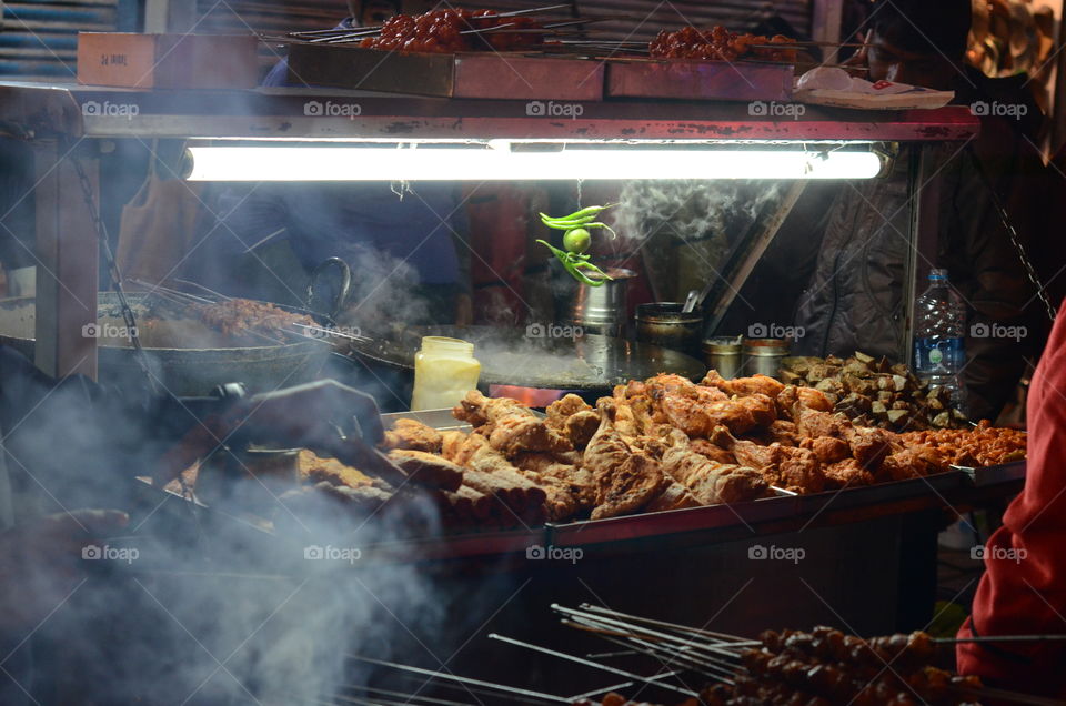 Preparation of street food