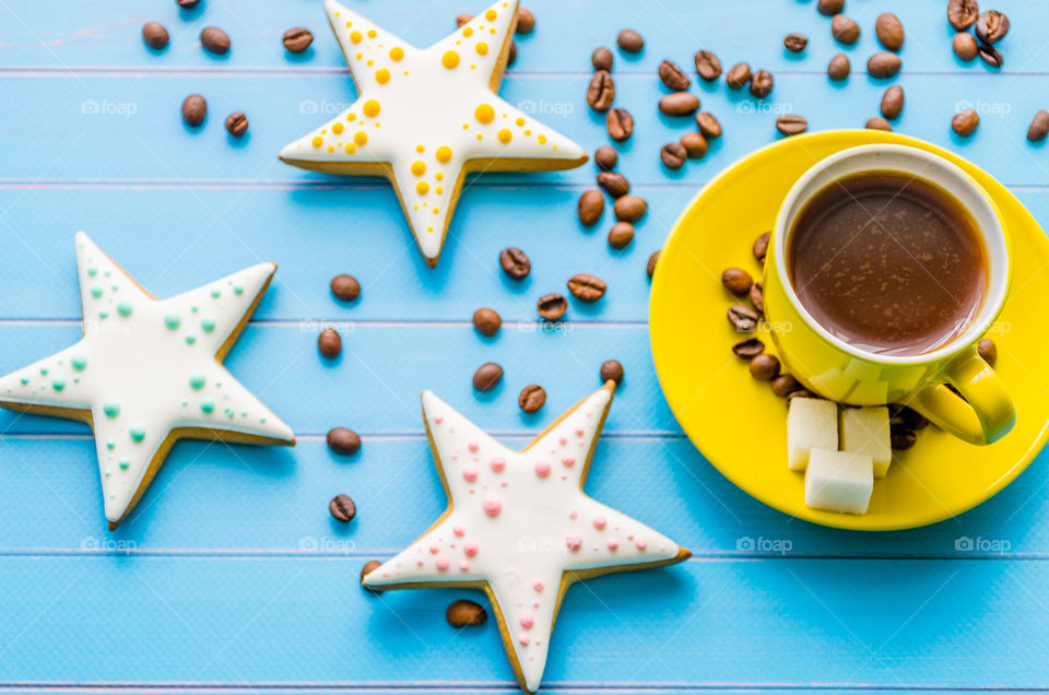 Still life with sweets and coffee