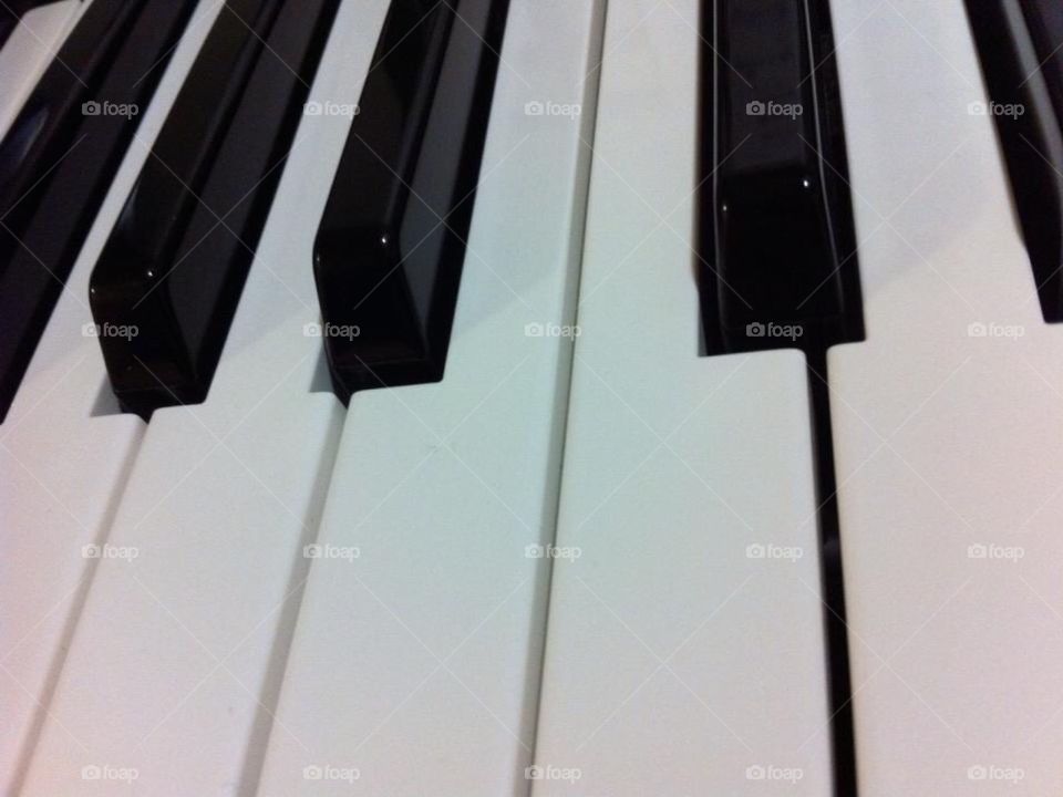 Piano keys. 