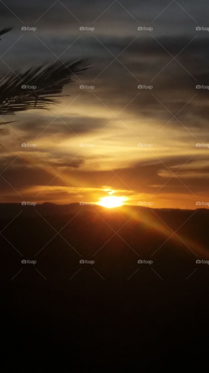 Sunset in the South of Goulimine down,Morocco