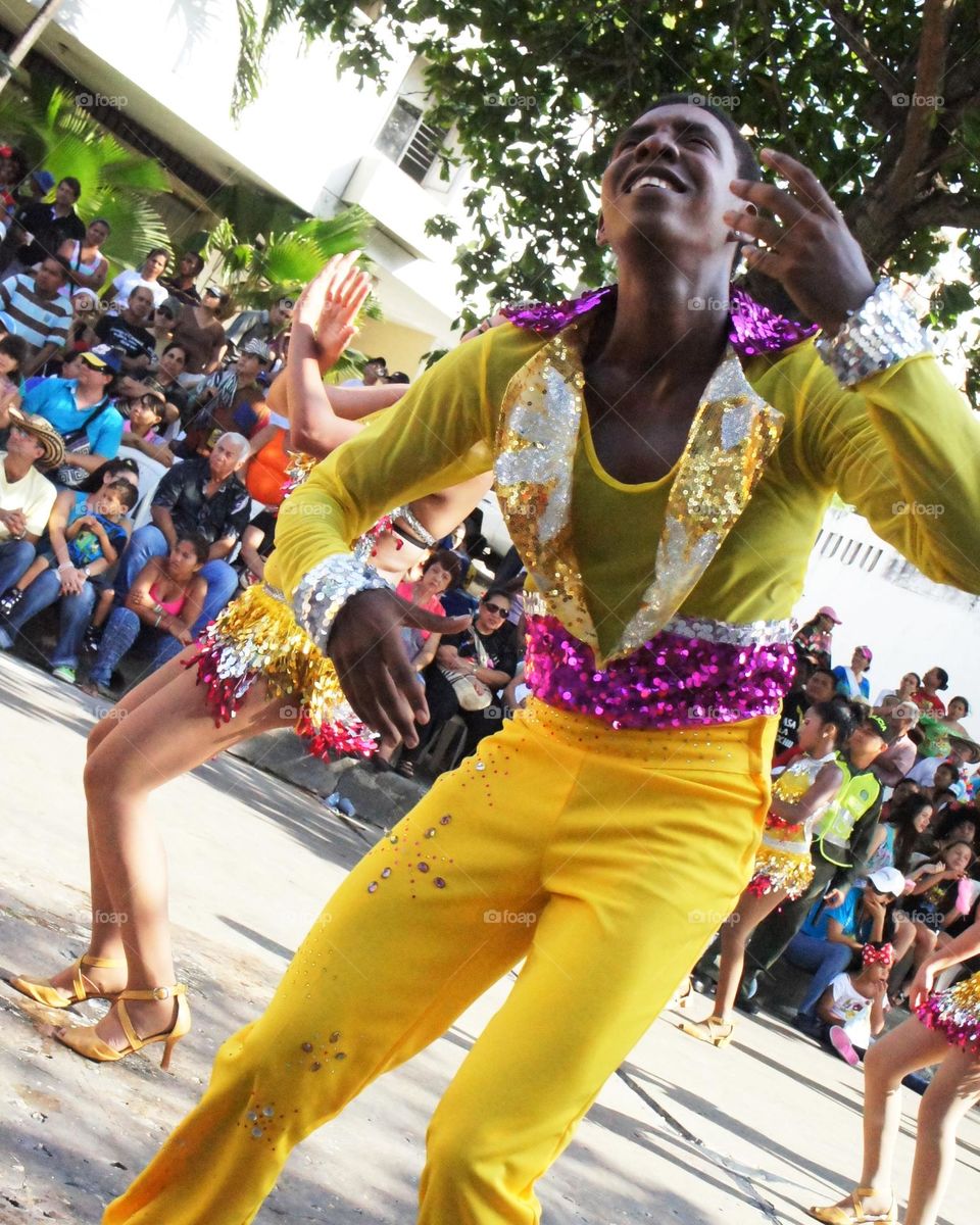 Dancers during the Barranquilla's Carnival