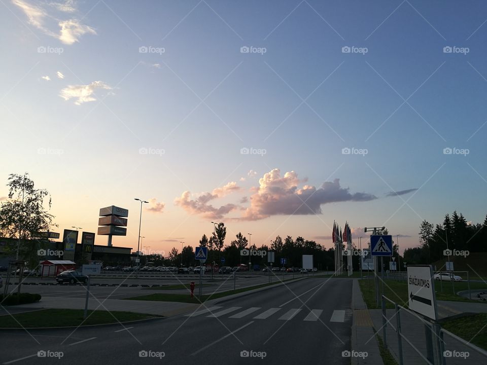 Sunset,Vilnius