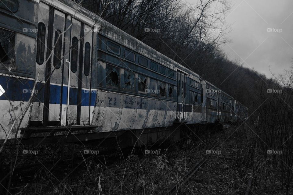 abandoned cold train 