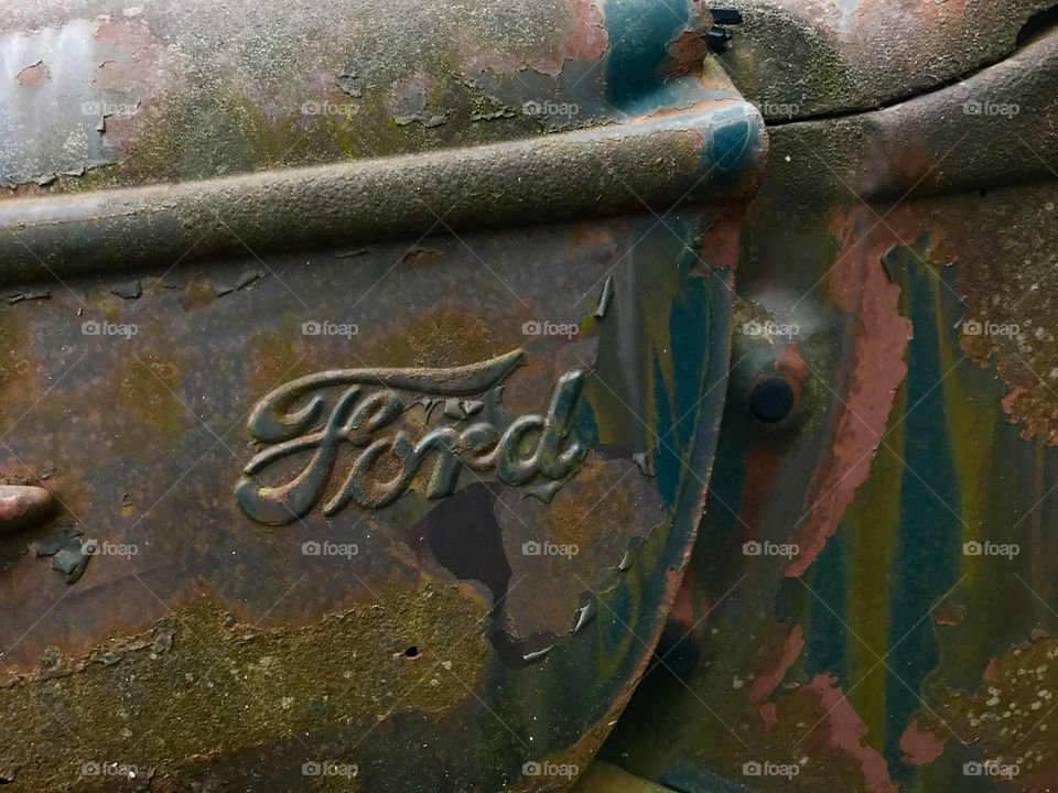 Rusty Ford Closeup