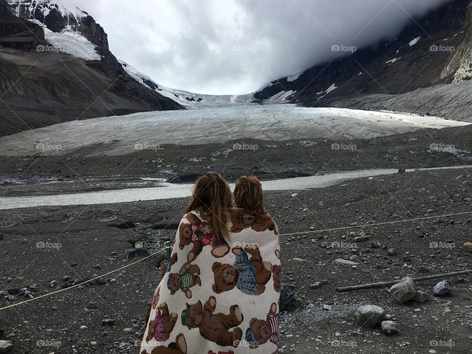 Keeping warm at the glacier