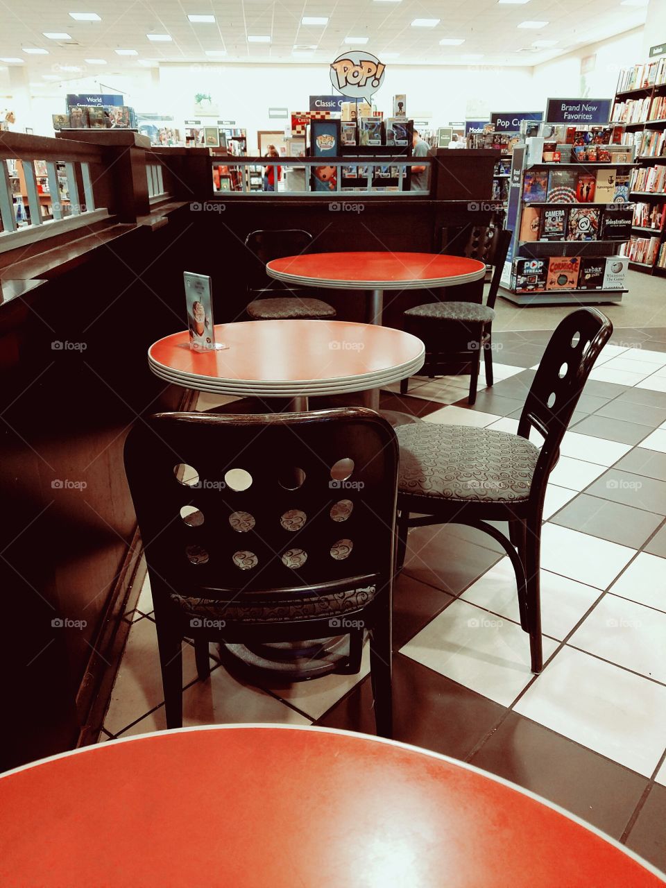 Empty cafe at the bookstore