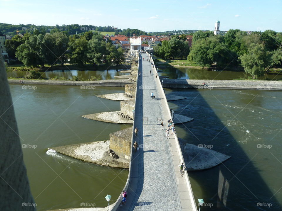 Roman bridge Regensburg Germany