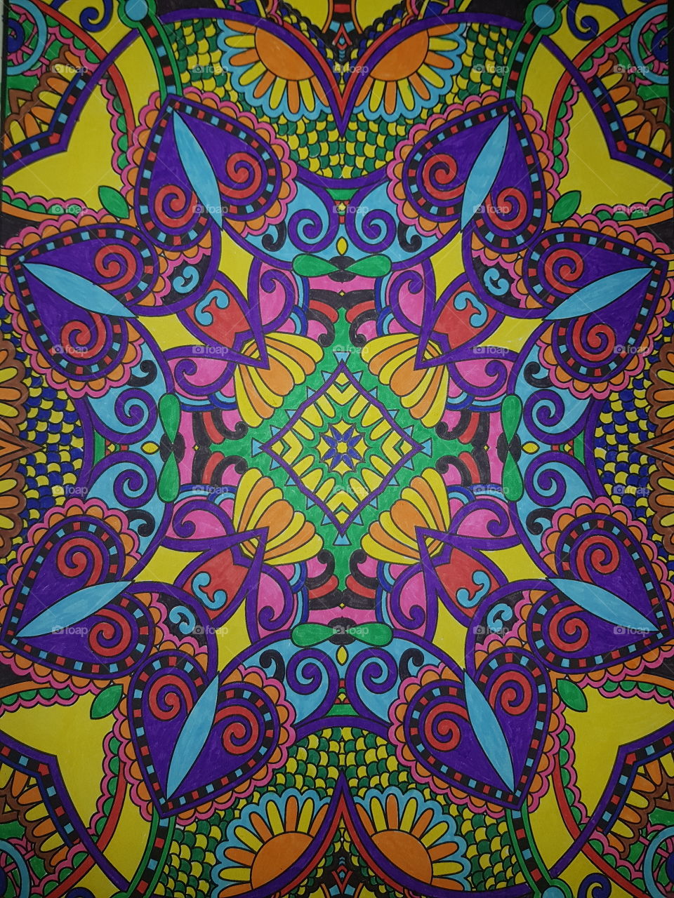 Nice colored drawing. Playful