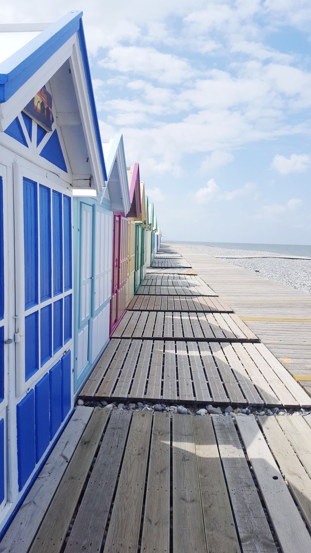 Cabines de plage à Cayeux -sur-Mer