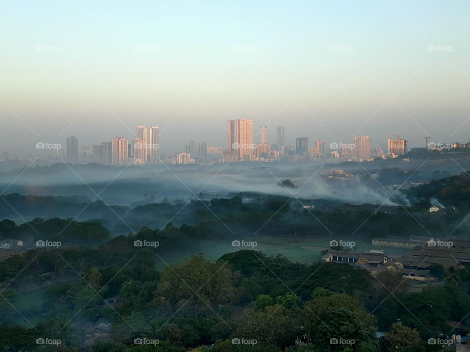 Morning Mumbai Skyline