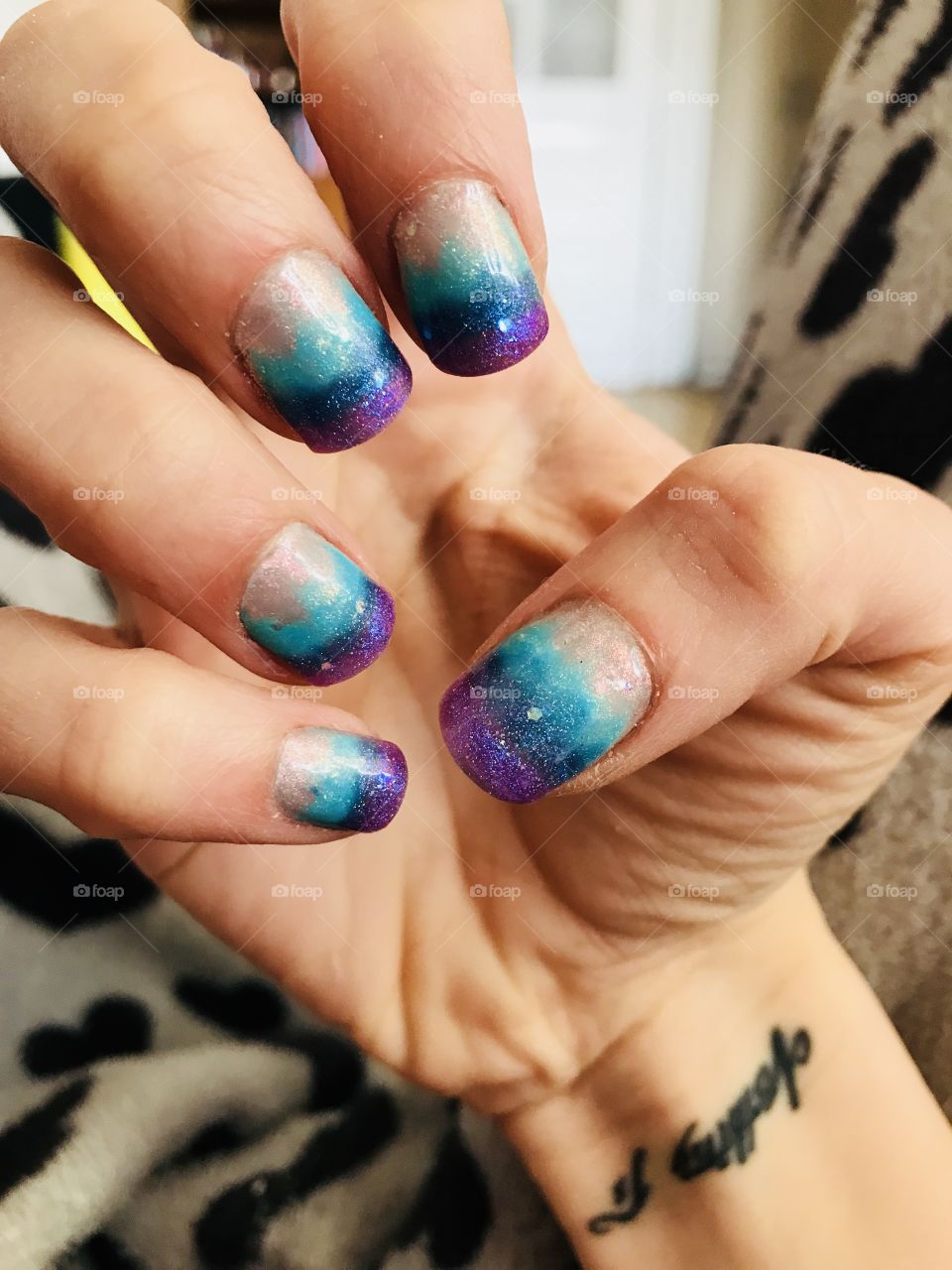 Colorful gel nails
