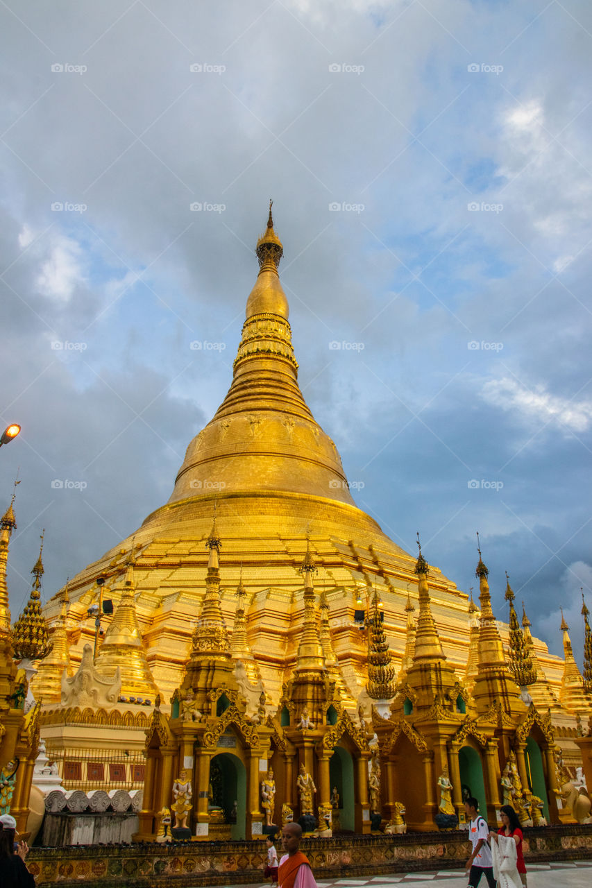 Shwedagon Pagoda in Yangon Myanmar Burma Southeast Asia