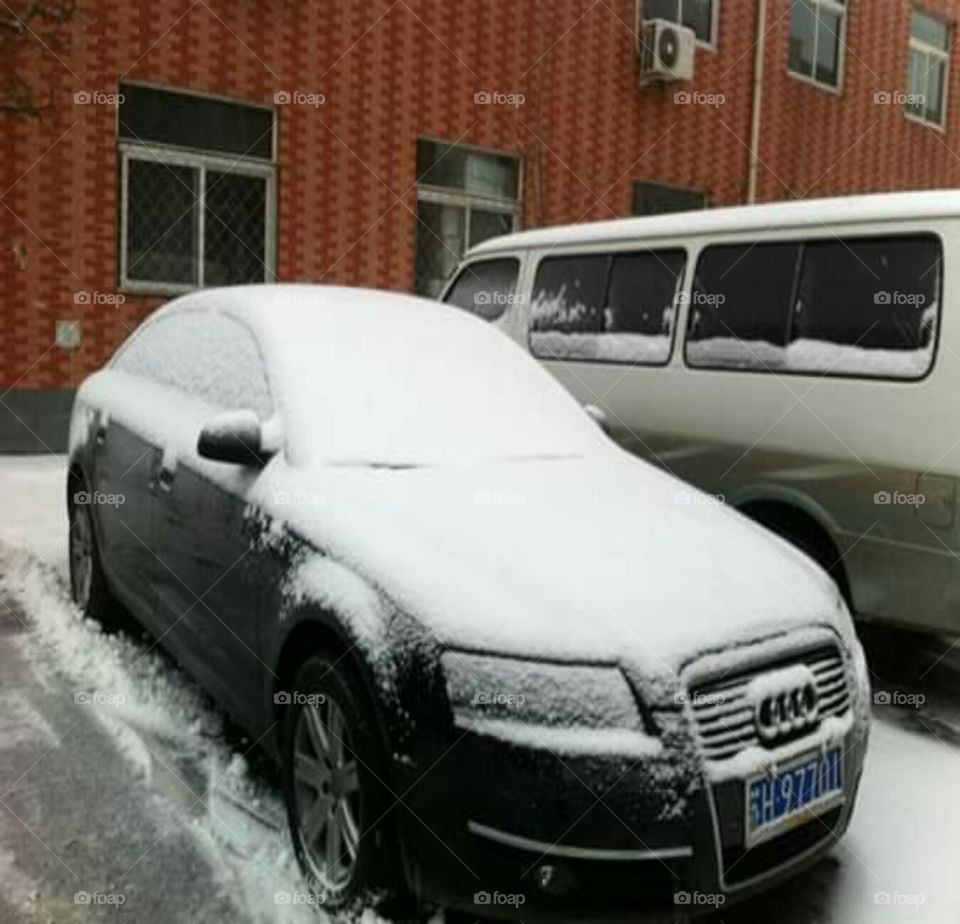 car with snow