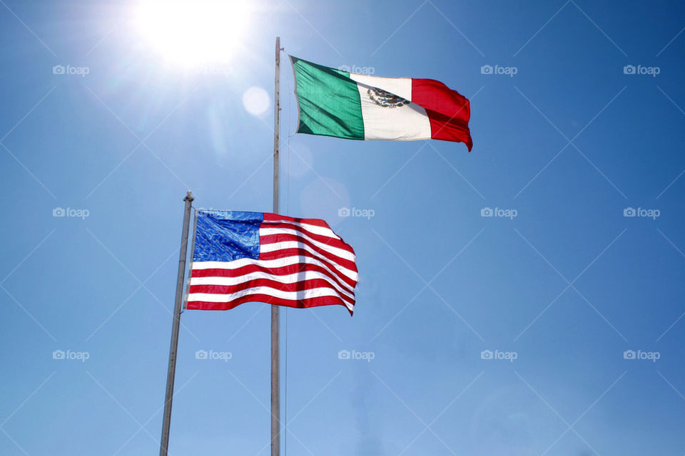 sky sun usa flag by hackobo