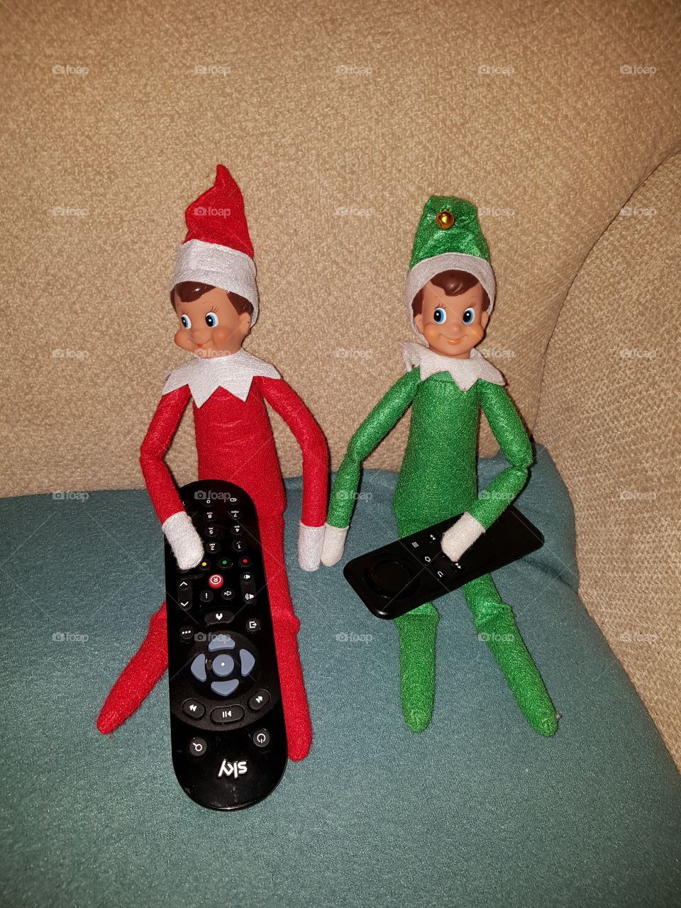 2 naughty elves not on their shelf
