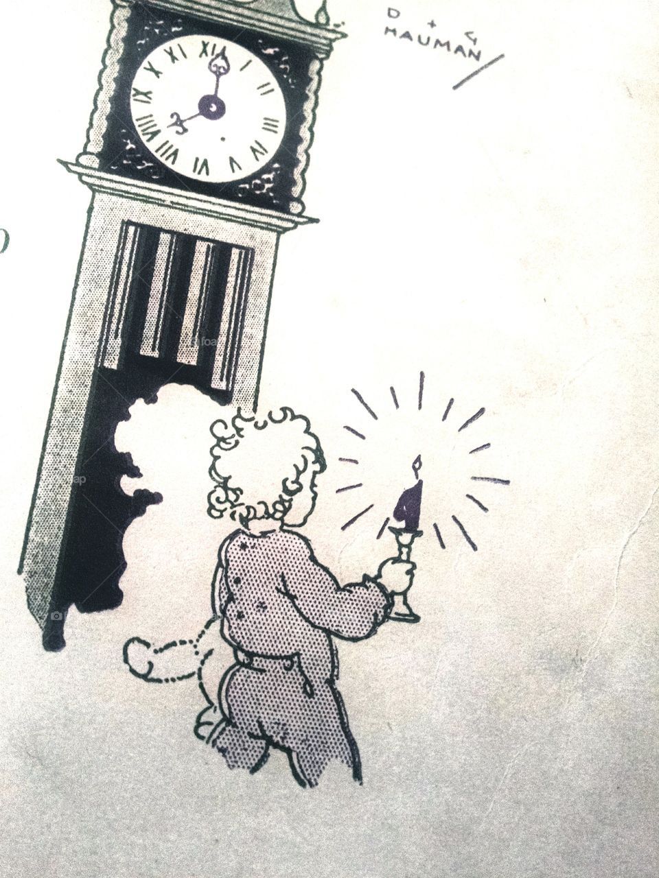 bedtime clock candle Baby print