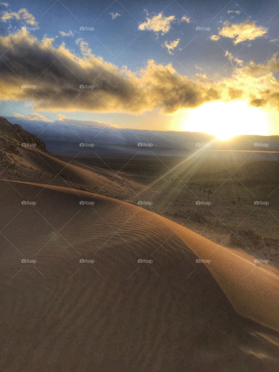 Sunrise at the edge of the Sahara desert, Morocco