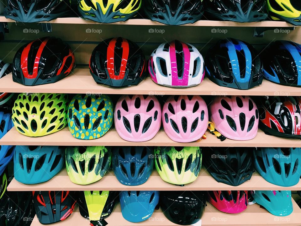 Colorful helmets 
