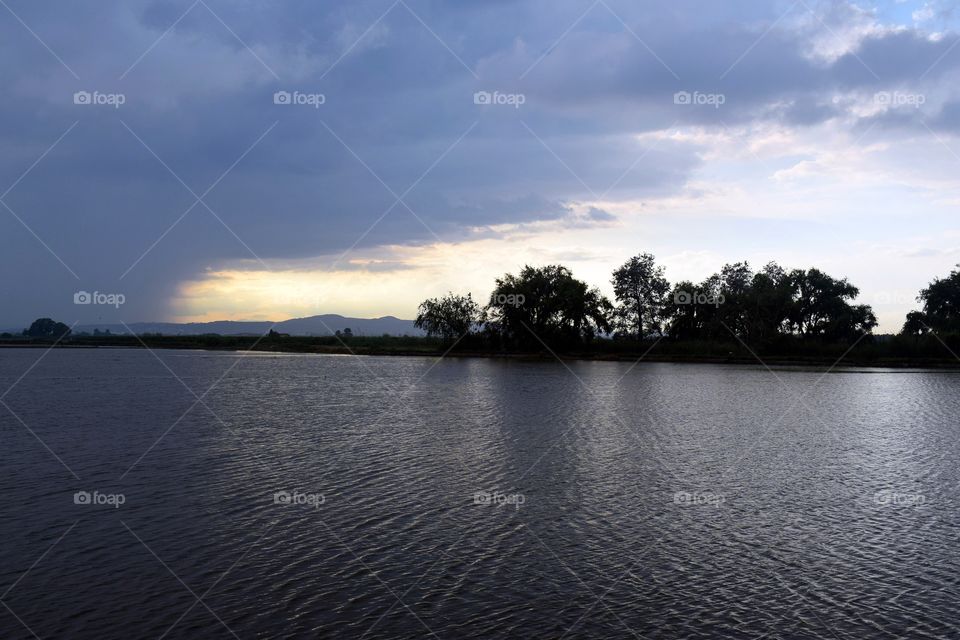 Water, Lake, River, Sunset, Landscape