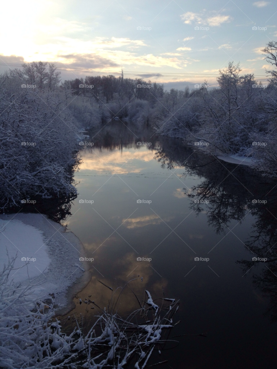brogetorp in flen sweden winter river december by eloranta